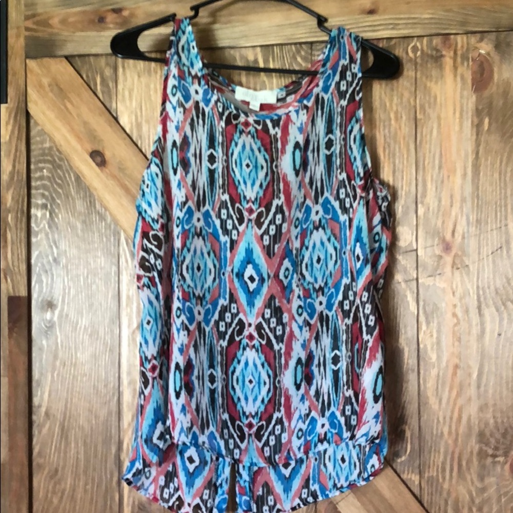 sheer tank top blouse